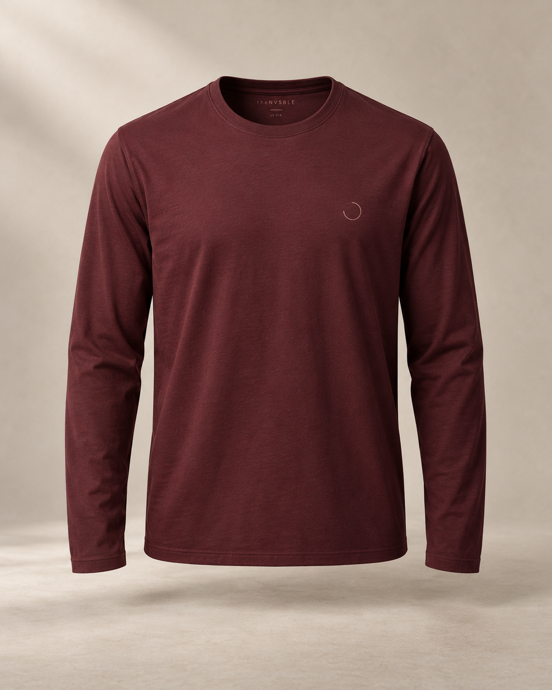 theNVSBLE LS-014 FOCUS — Burgundy Long Sleeve T-Shirts design preview