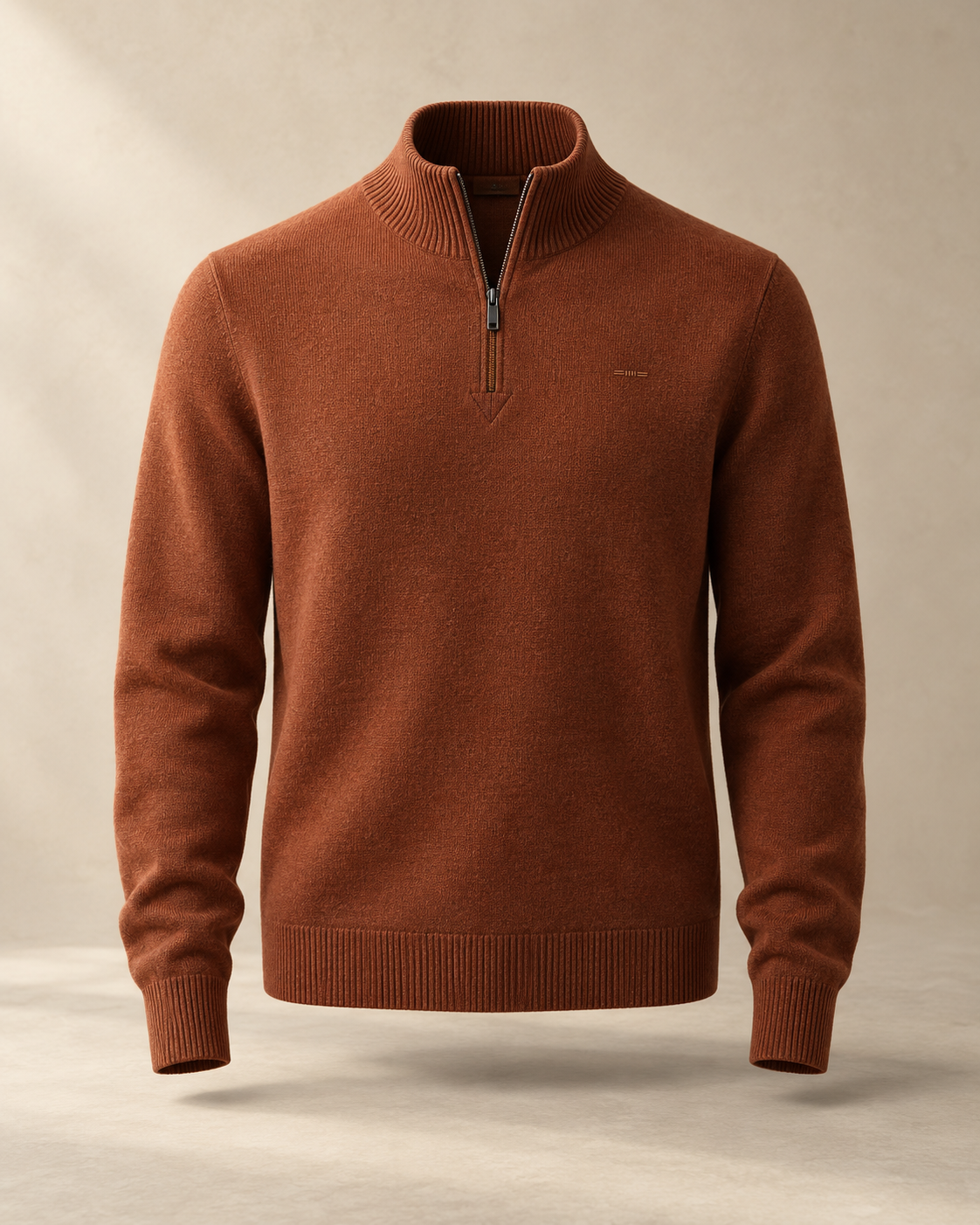 theNVSBLE QZIP-010 APERTURE — Rust Quarter-Zips design preview