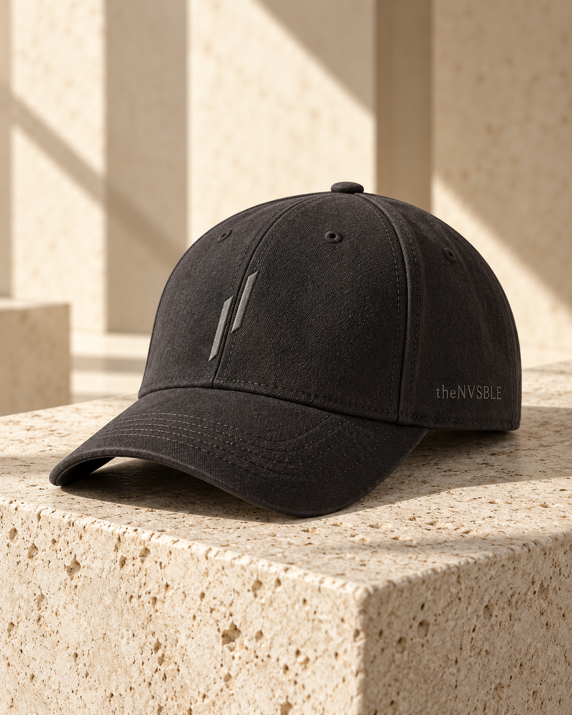 Concept preview of CAP 003 SHADE, charcoal cap by theNVSBLE.