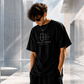 theNVSBLE CORE 001 Beyond Sight black T-shirt, alternate front pose with portal emblem