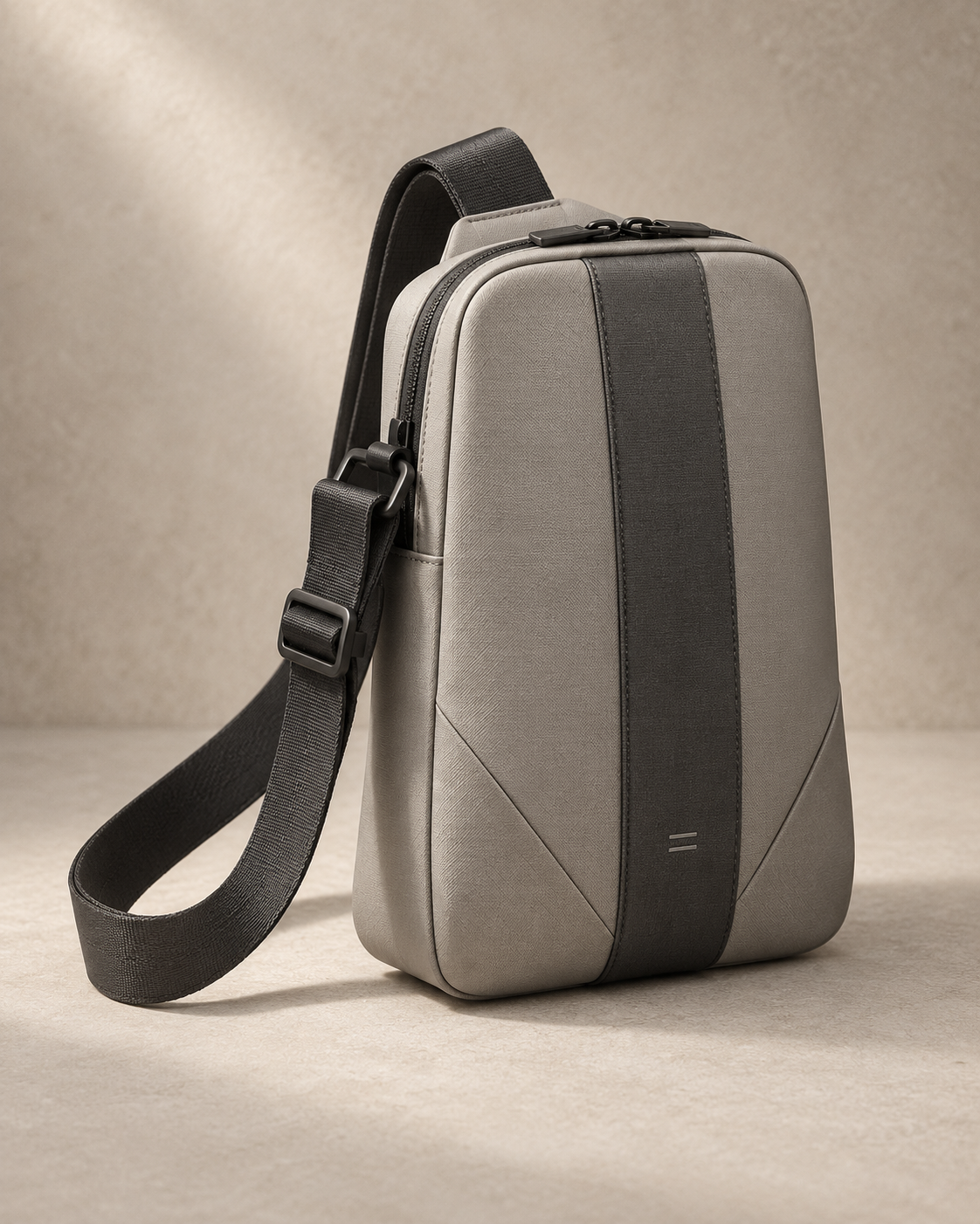 theNVSBLE CROSS-016 STRIP — Stone grey Crossbody Bags design preview