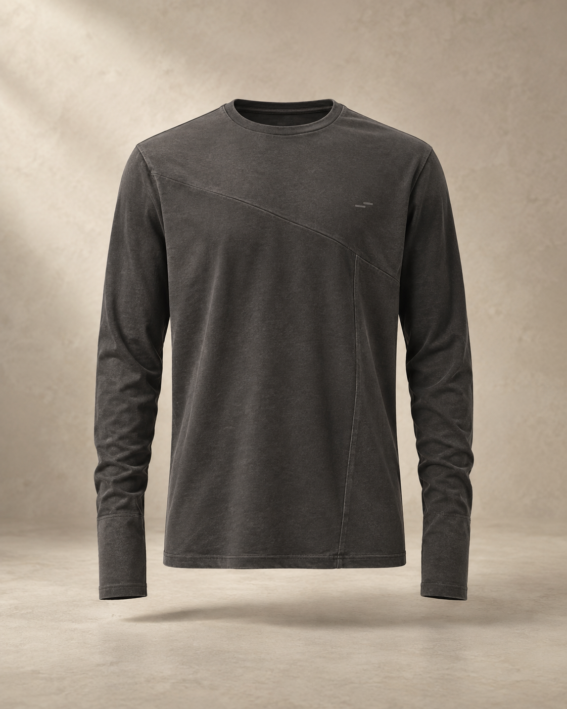 theNVSBLE LS-007 SHIFT — Charcoal Long Sleeve T-Shirts design preview