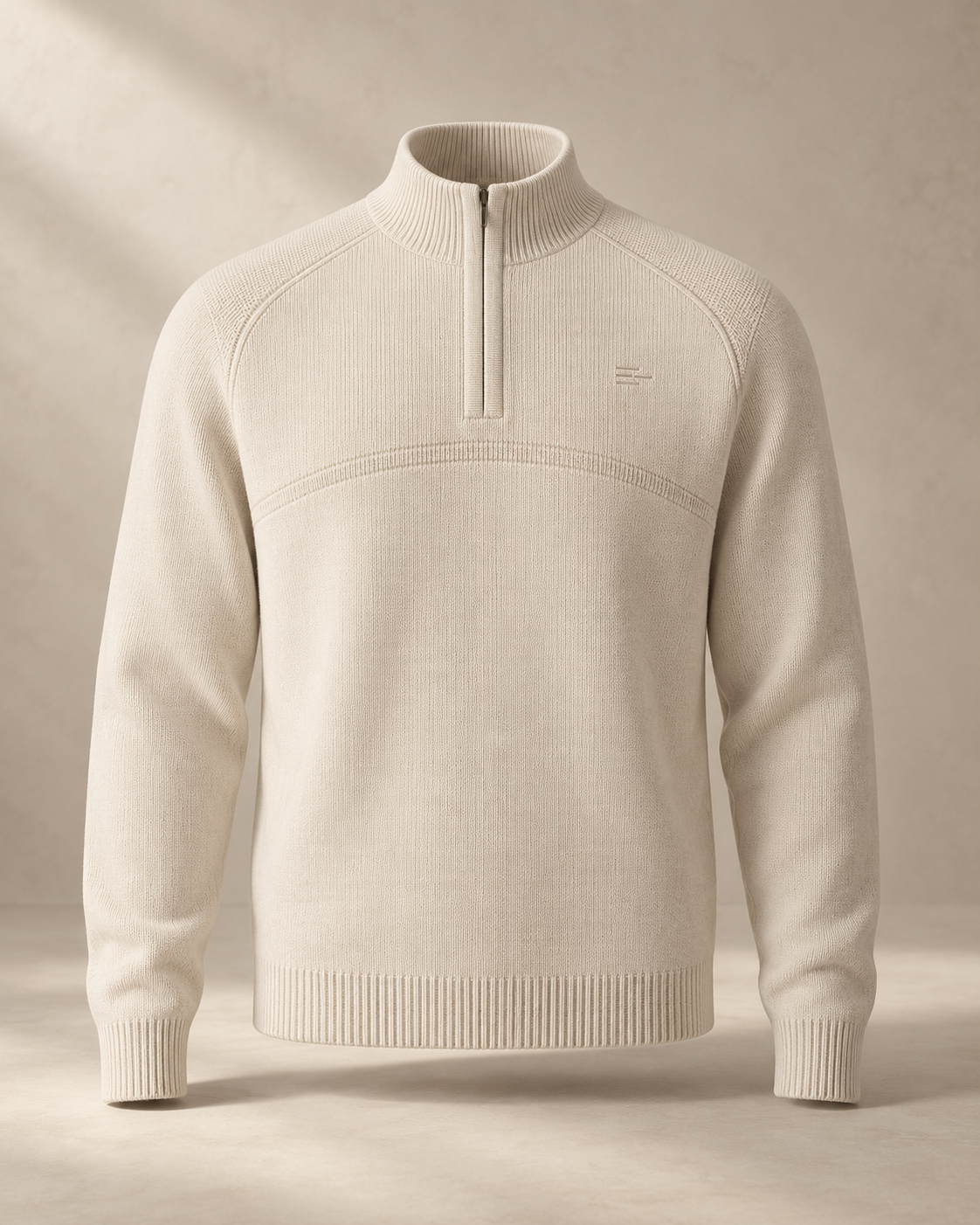 theNVSBLE QZIP-014 HALO — Ecru Quarter-Zips design preview