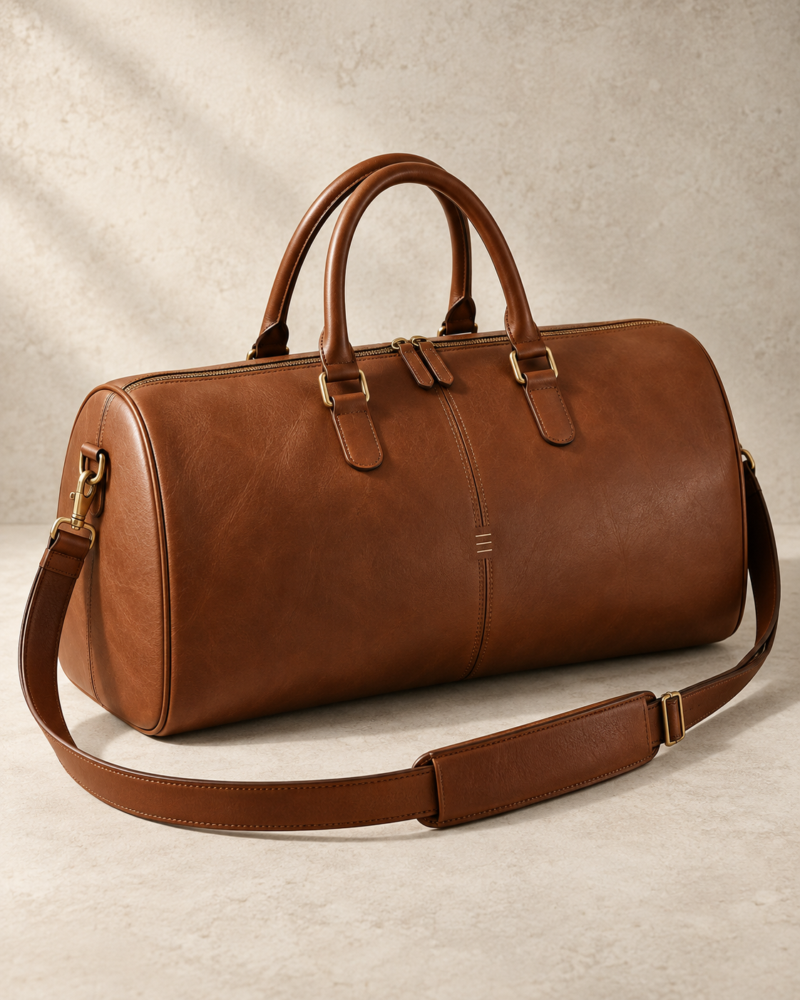 theNVSBLE WEEK-015 LONGWAY — Cognac Weekender Bags design preview