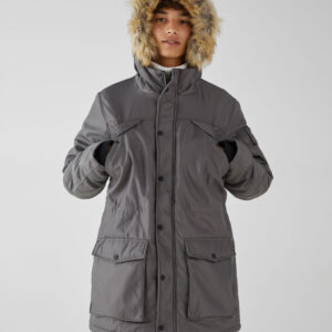 Parka with hood